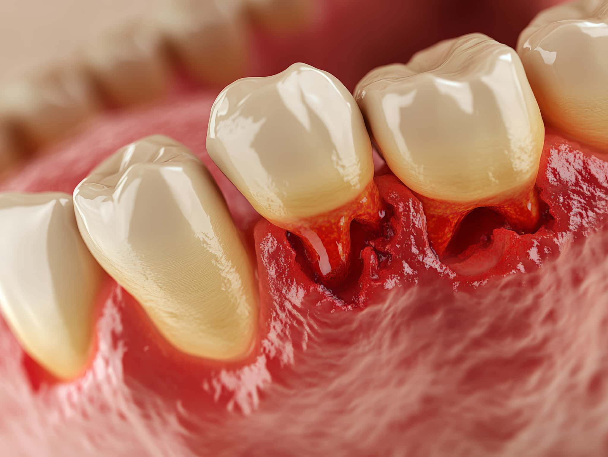 歯周外科治療が必要な重度の歯周病のイメージ