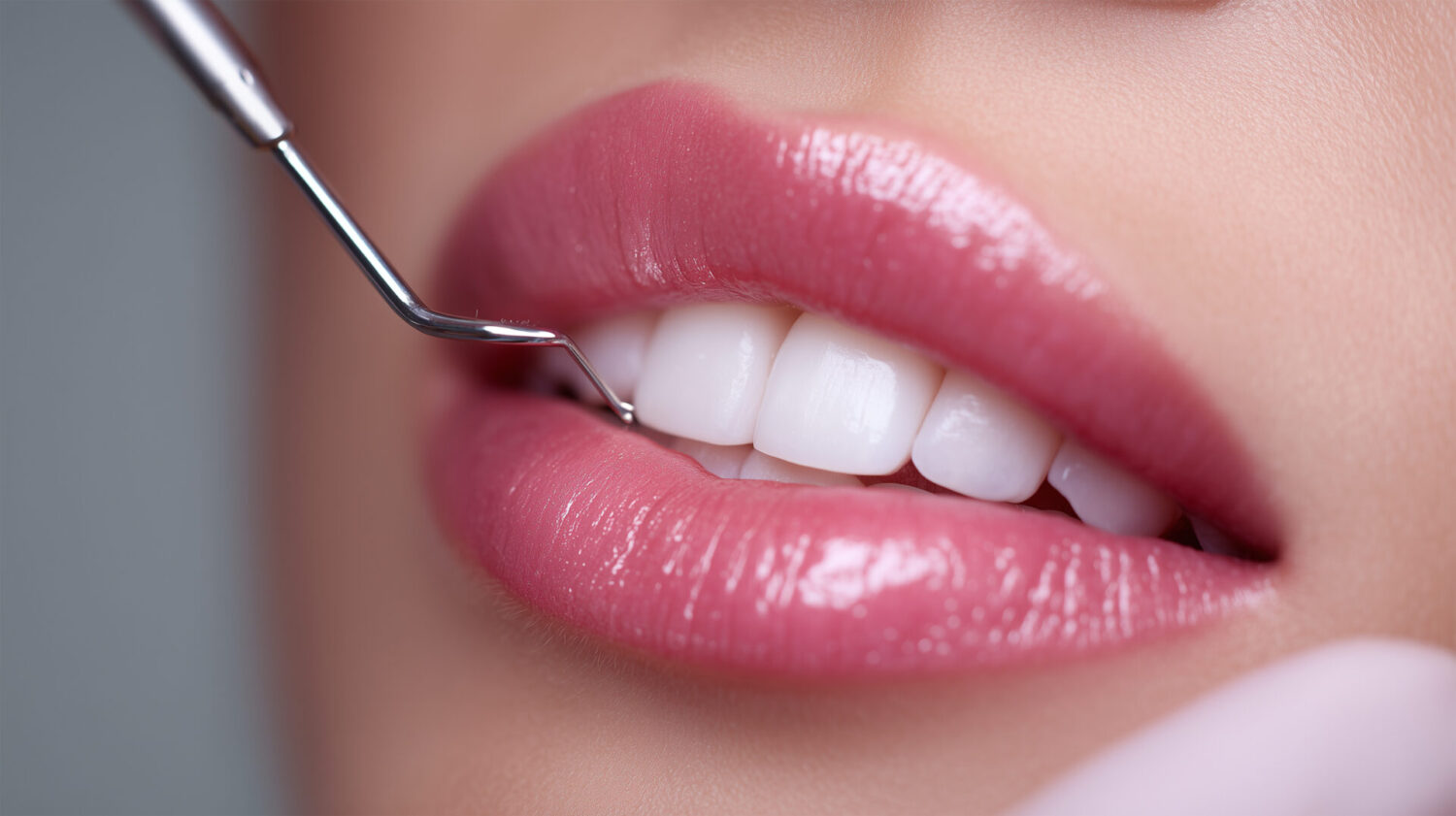 歯をきれいにする審美歯科施術をしている