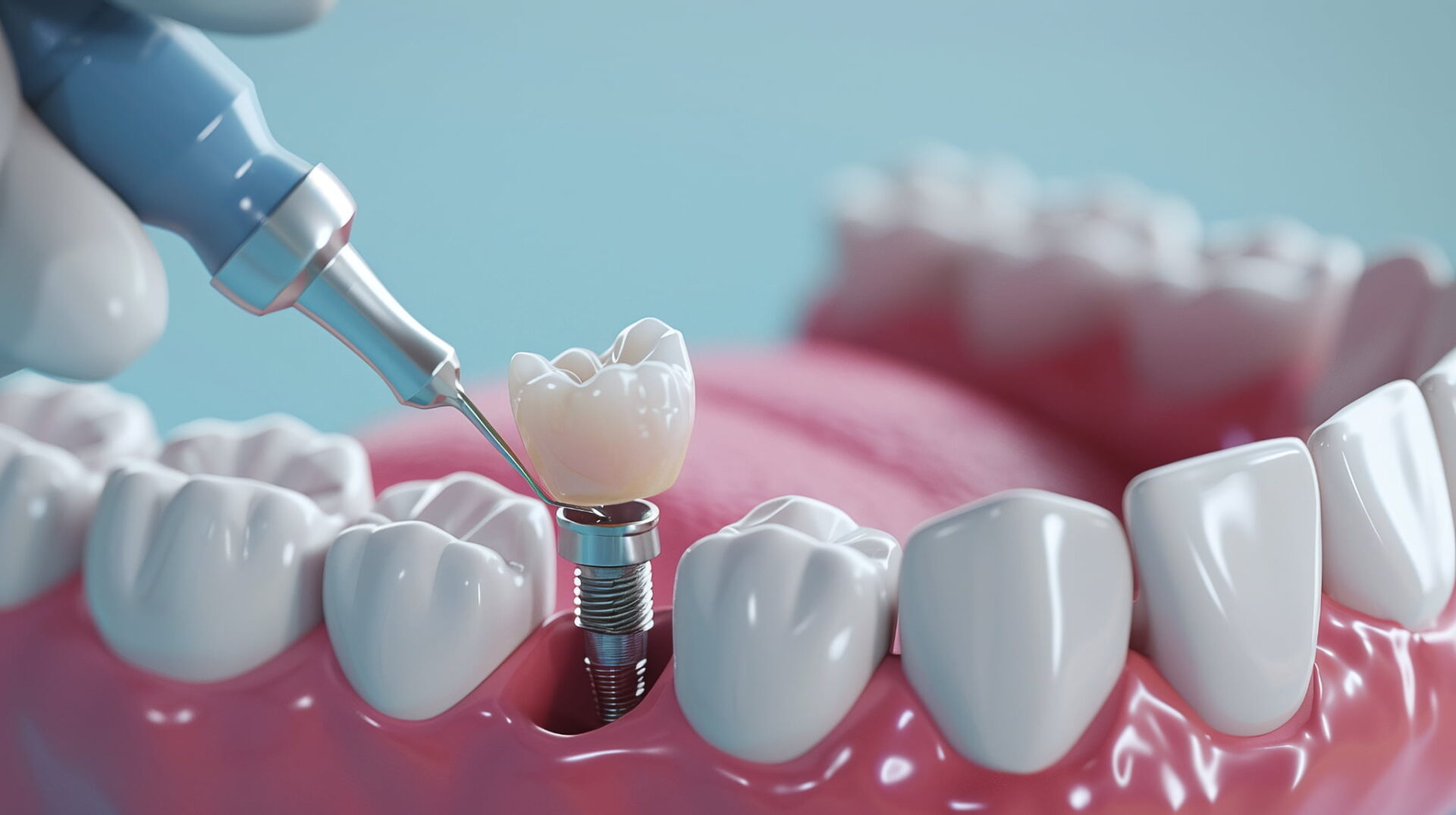 インプラントを埋入させるイメージ