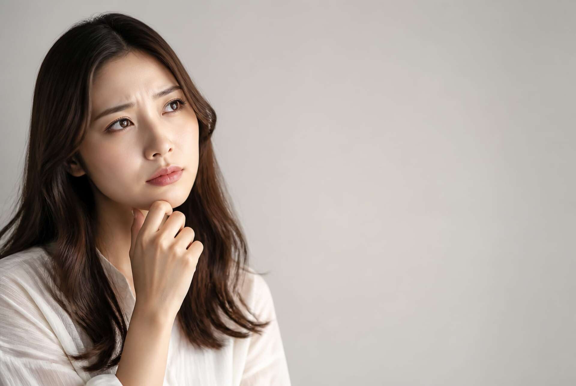 ホワイトニングができない人について考える女性